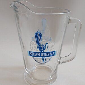 SMALL Steam Whistle Glass Pitcher Beer Pitcher Home Bar